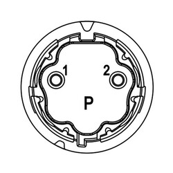 M18 2 Kontak Panel Tip Erkek P Dizilim 180° (Düz) Konnektör TE CONNECTİVİTY INTERCONTEC C33A151NN00000103000 - 2