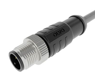 M12 12 PİN ERKEK DÜZ 2 M PUR SENSÖR KABLOSU OLVO - 1