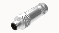 M12 4 PİN ERKEK DÜZ METAL D KOD  KONNEKTÖR DEGSON