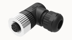 M12 12 PİN DİŞİ 90° KONNEKTÖR DEGSON