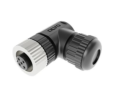 M12 12 PİN DİŞİ 90° KONNEKTÖR OLVO - 1