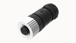 M12 12 PİN DİŞİ DÜZ KONNEKTÖR DEGSON