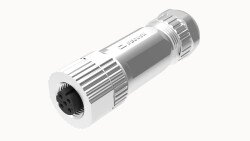 M12 12 PİN DİŞİ DÜZ METAL KONNEKTÖR DEGSON