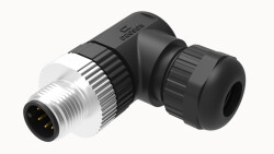 M12 12 PİN ERKEK 90° KONNEKTÖR DEGSON