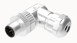 M12 12 PİN ERKEK 90° METAL KONNEKTÖR DEGSON