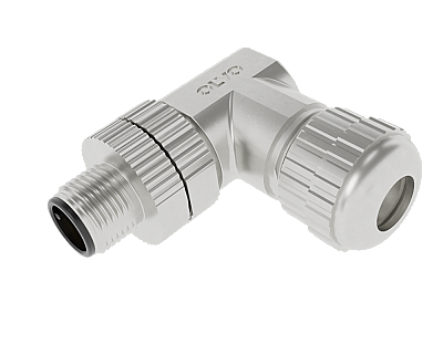 M12 12 PİN ERKEK 90° METAL KONNEKTÖR OLVO - 1