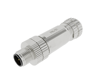 M12 12 PİN ERKEK DÜZ METAL KONNEKTÖR OLVO - 1