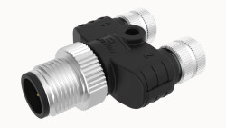 M12 A- KOD 4 PİN Y DAĞITIM KONNEKTÖRÜ M12 4 PİN GİRİŞ BAĞLANTI UCU ERKEK, M8 4 PİN ÇIKIŞ 1 BAĞLANTI UCU DİŞİ, M8 4 PİN ÇIKIŞ 2 BAĞLANTI UCU DİŞİ DEGSON