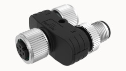 M12 B- KOD 5 PİN Y DAĞITIM KONNEKTÖRÜ M12 5 PİN GİRİŞ BAĞLANTI UCU DİŞİ, M12 5 PİN ÇIKIŞ 1 BAĞLANTI UCU DİŞİ, M12 5 PİN ÇIKIŞ 2 BAĞLANTI UCU ERKEK DEGSON