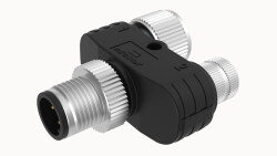 M12 A- KOD 5 PİN Y DAĞITIM KONNEKTÖRÜ M12 5 PİN GİRİŞ BAĞLANTI UCU ERKEK, M12 5 PİN ÇIKIŞ 1 BAĞLANTI UCU DİŞİ, M8 4 PİN ÇIKIŞ 2 BAĞLANTI UCU DİŞİ DEGSON - DEGSON