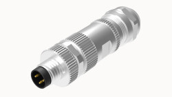 M8 3 PİN ERKEK DÜZ METAL KONNEKTÖR DEGSON